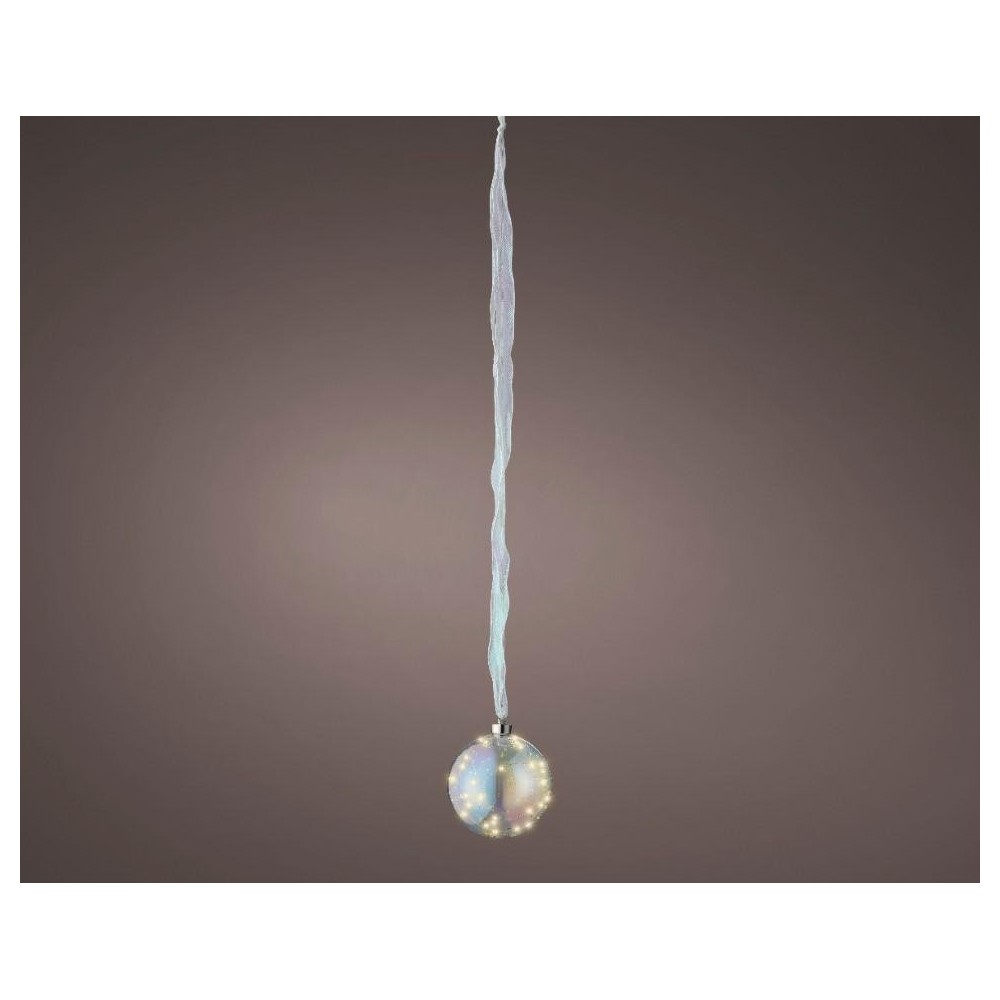 SFERA MICROLED VETRO D.14CM. BATTERIA